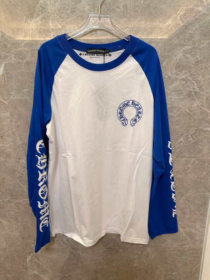 Chrome Hearts blue & white long-sleeve tee