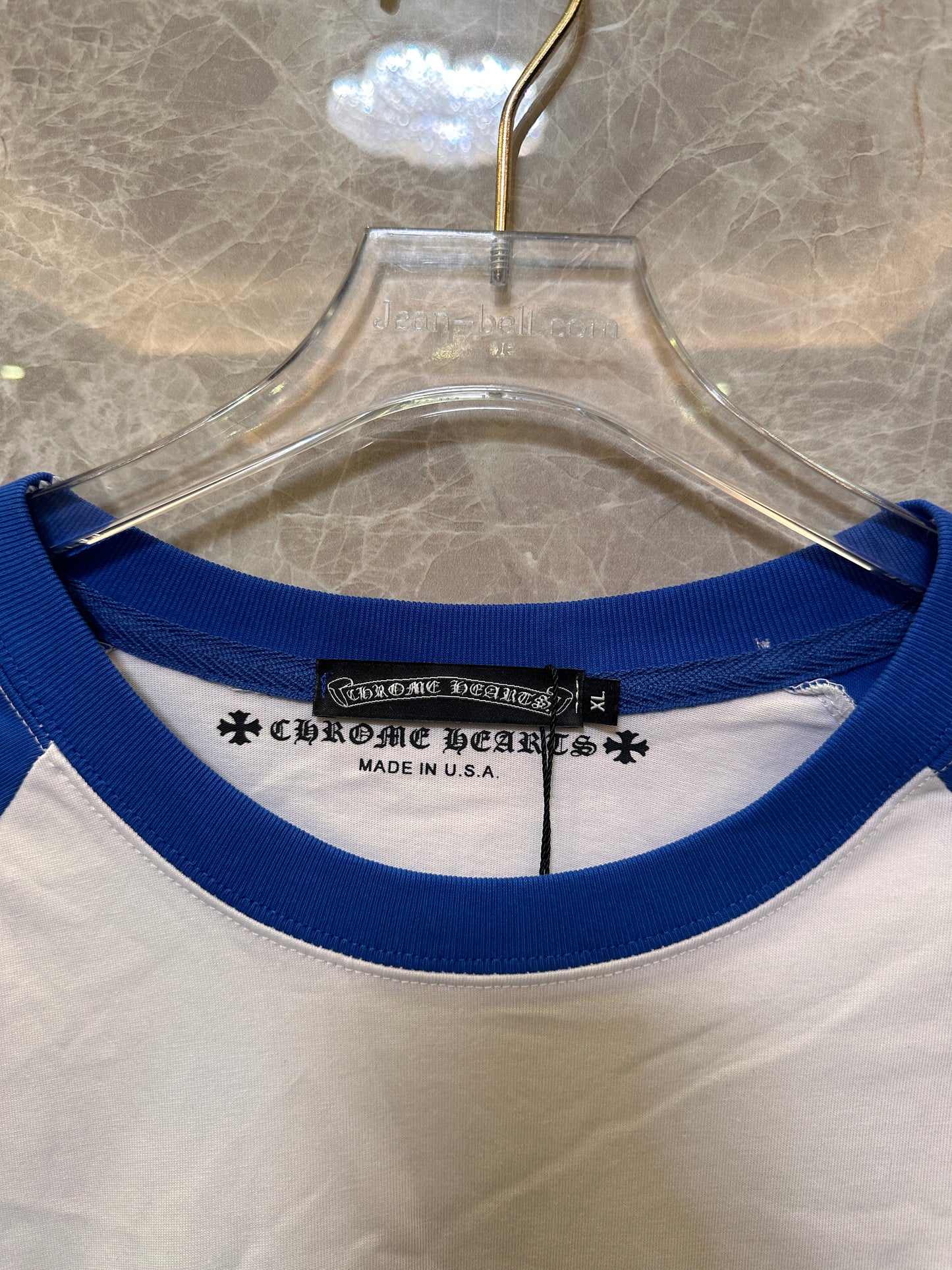 Chrome Hearts blue & white long-sleeve tee