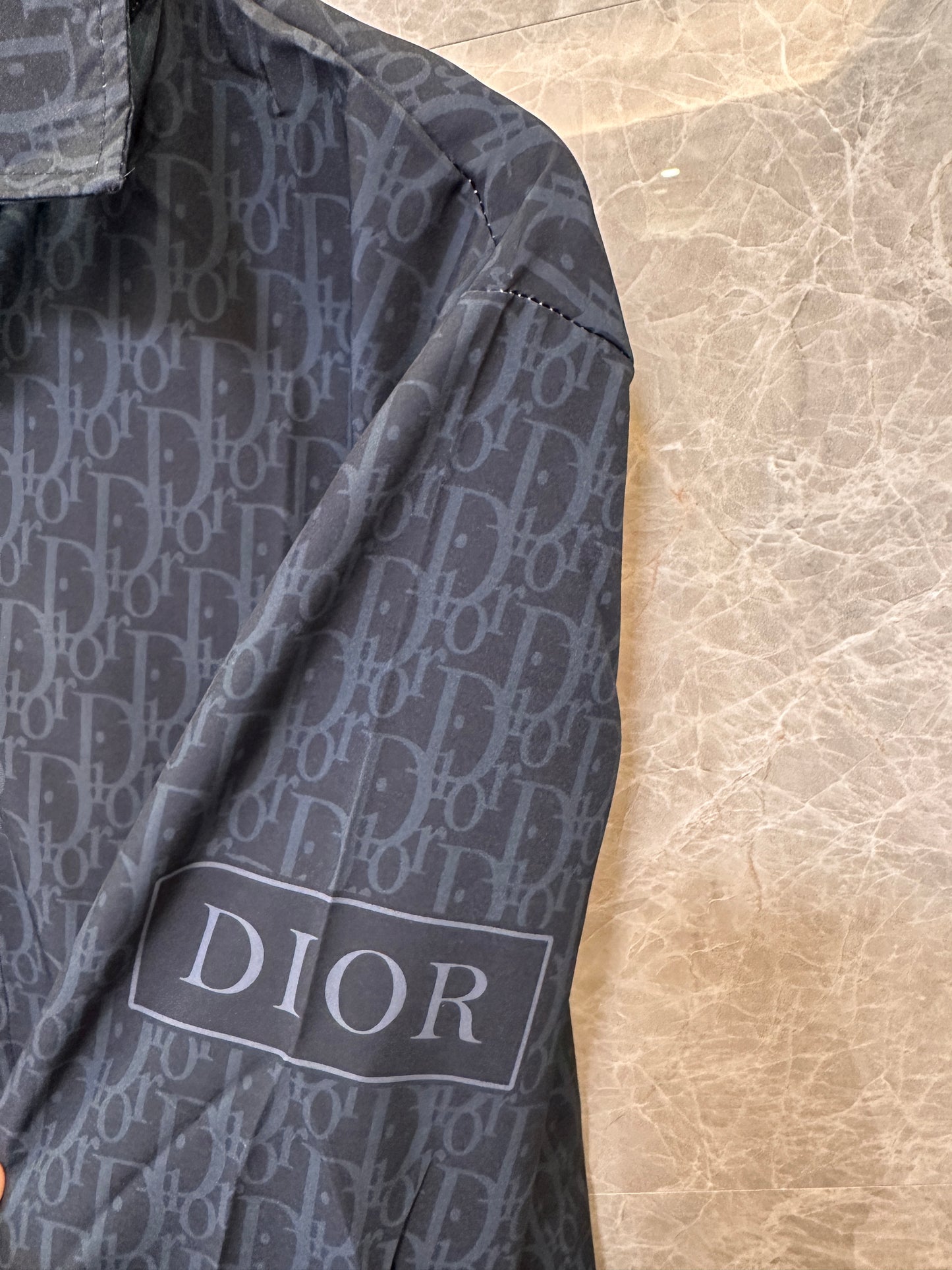 Christian Dior men's black monogram shirt