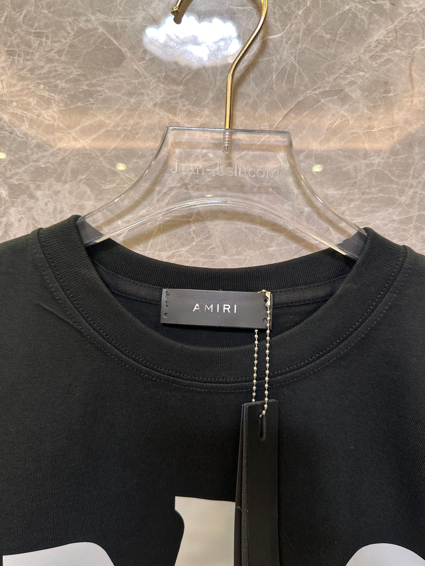 Amiri black t-shirt with Iconic MA logo