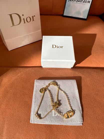 Dior gold-finish CD chain bracelet with star charm