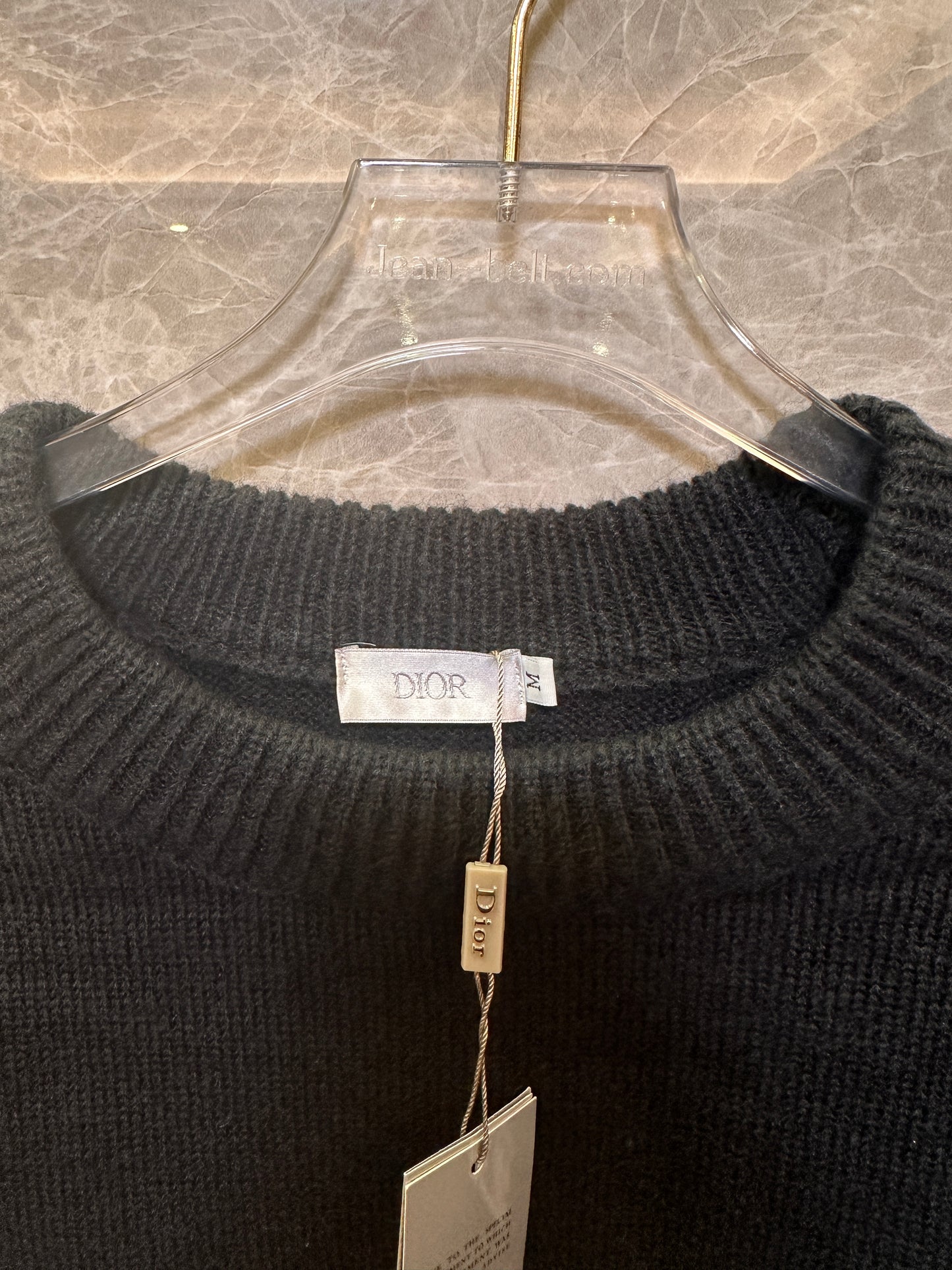 Christian Dior Atelier men's black wool sweater - Avenue Montaigne Paris edition