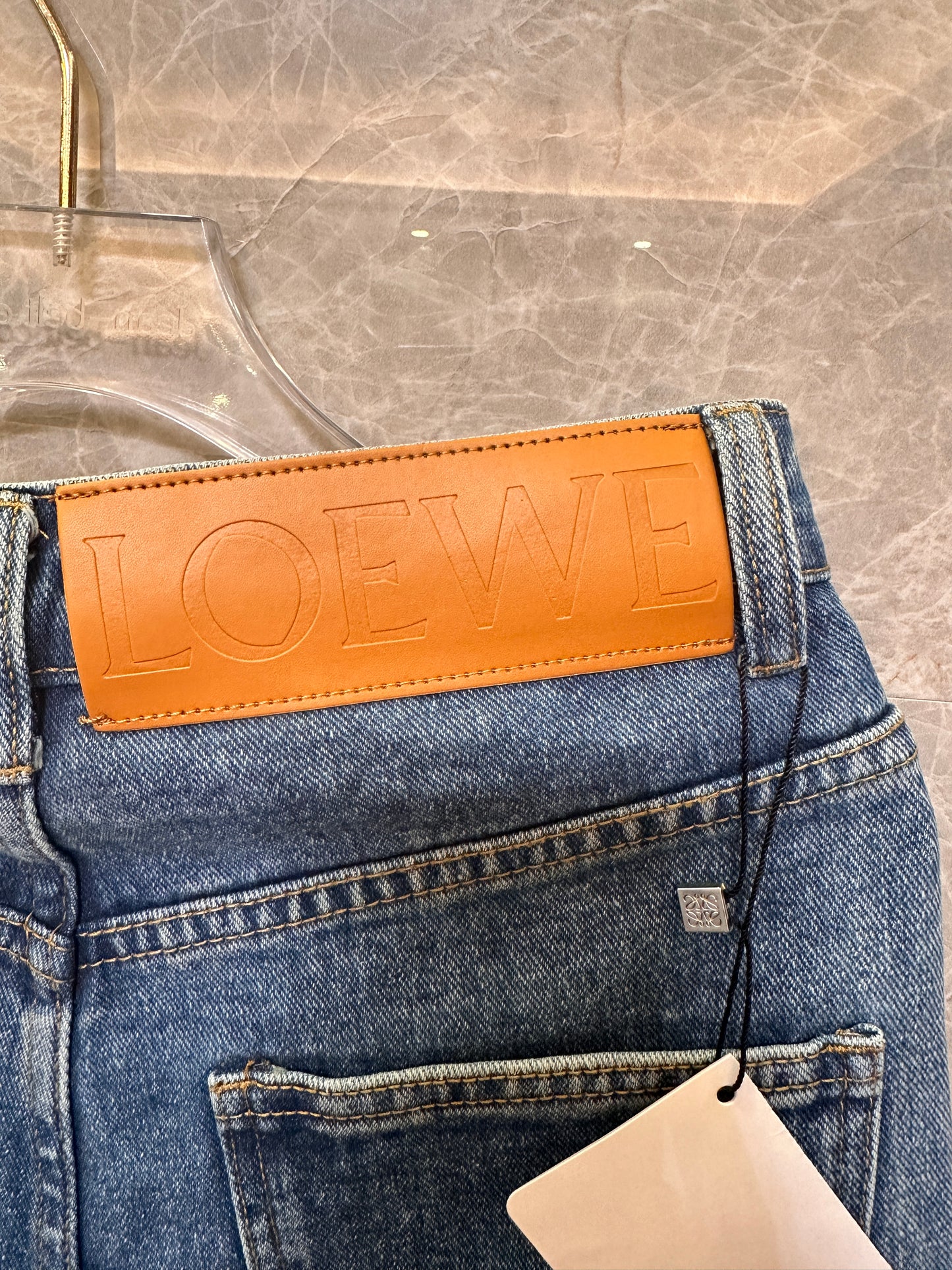 Loewe embroidered anagram denim jeans