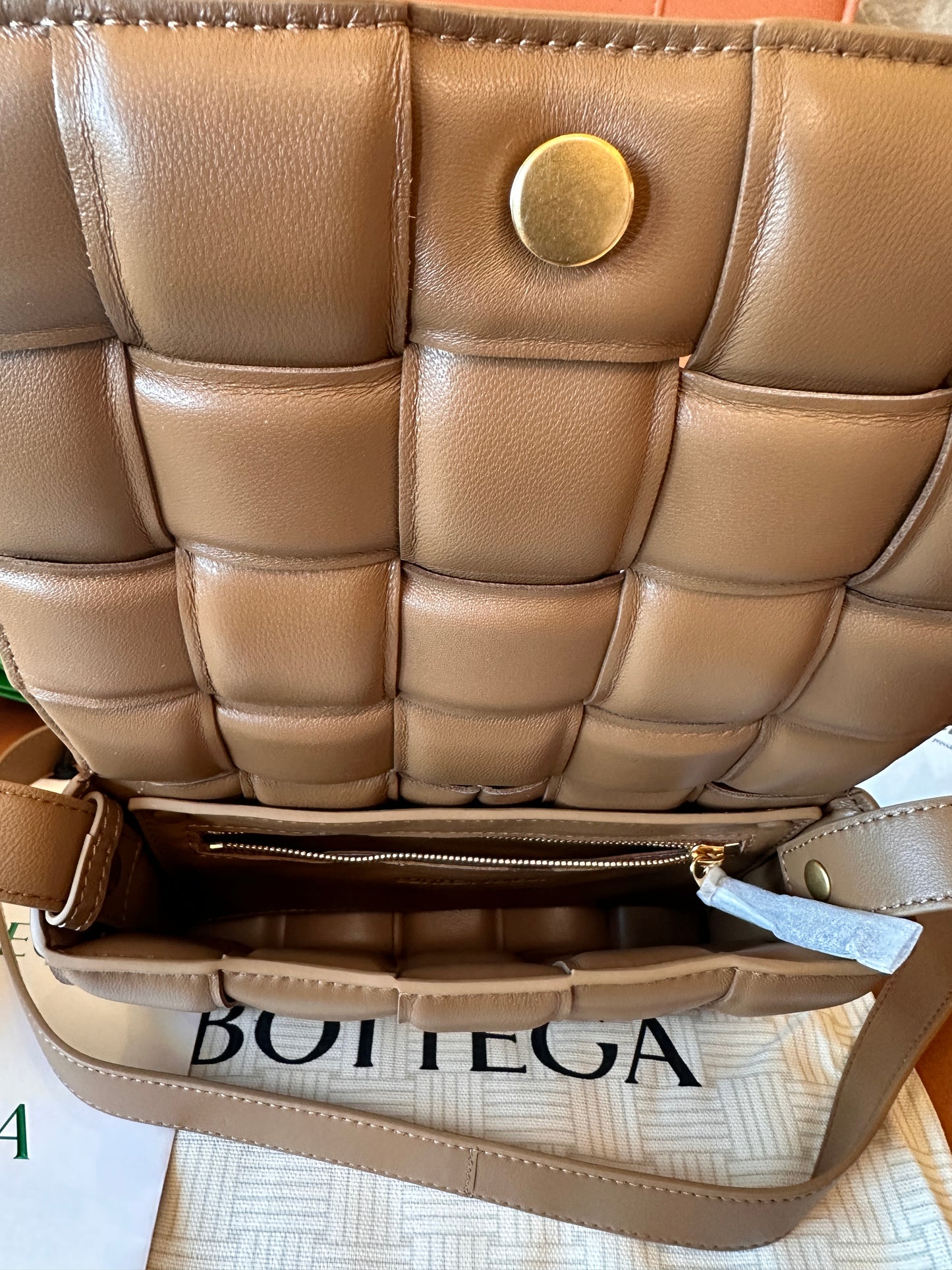 Bottega Veneta brown woven bag