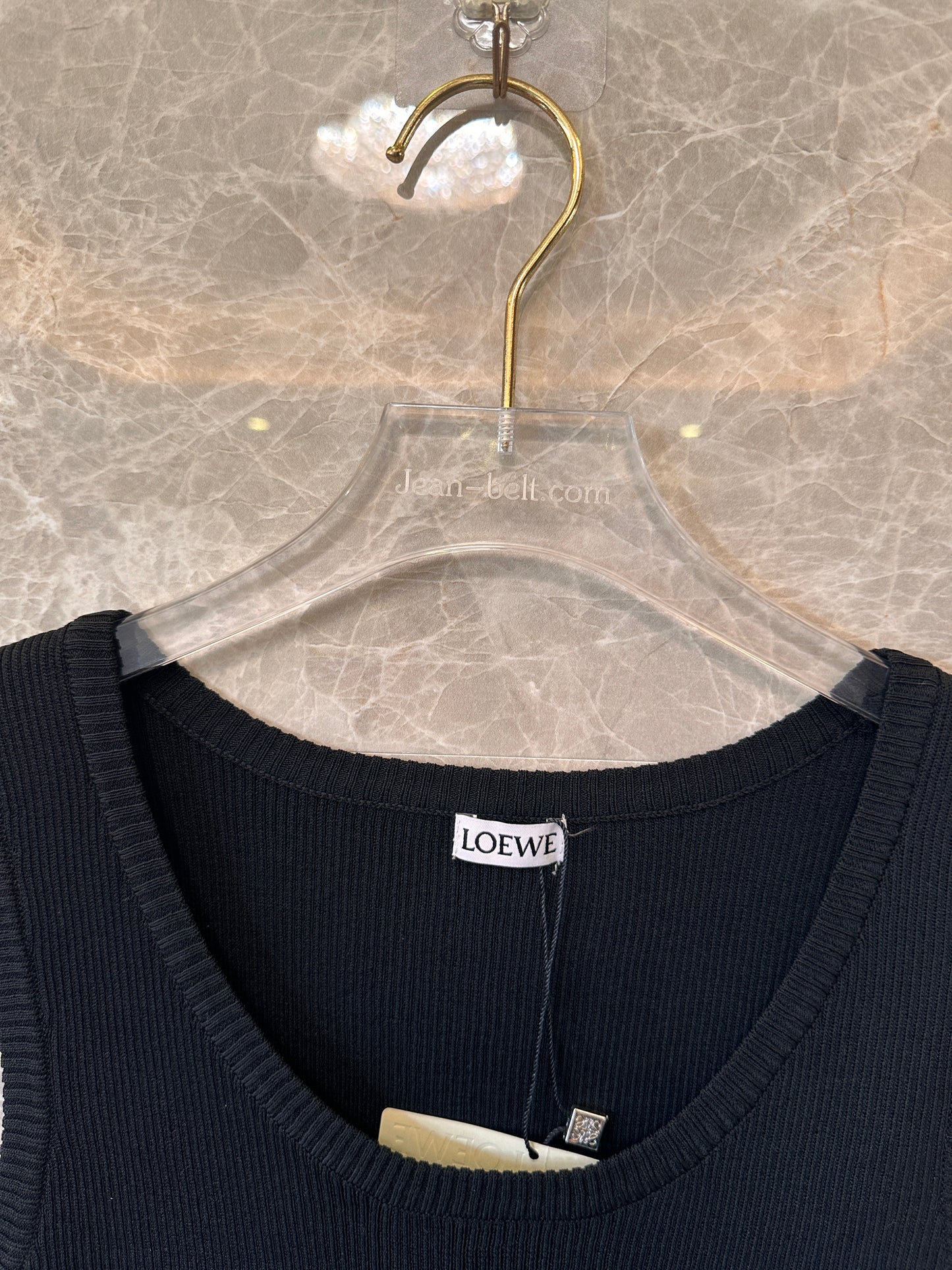 Loewe ribbed tank top with Anagram embroidery