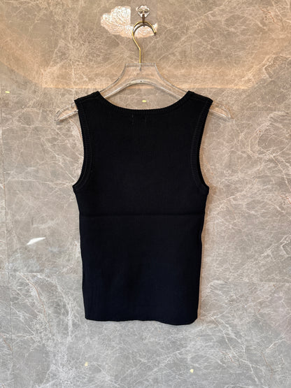 Loewe ribbed tank top with Anagram embroidery