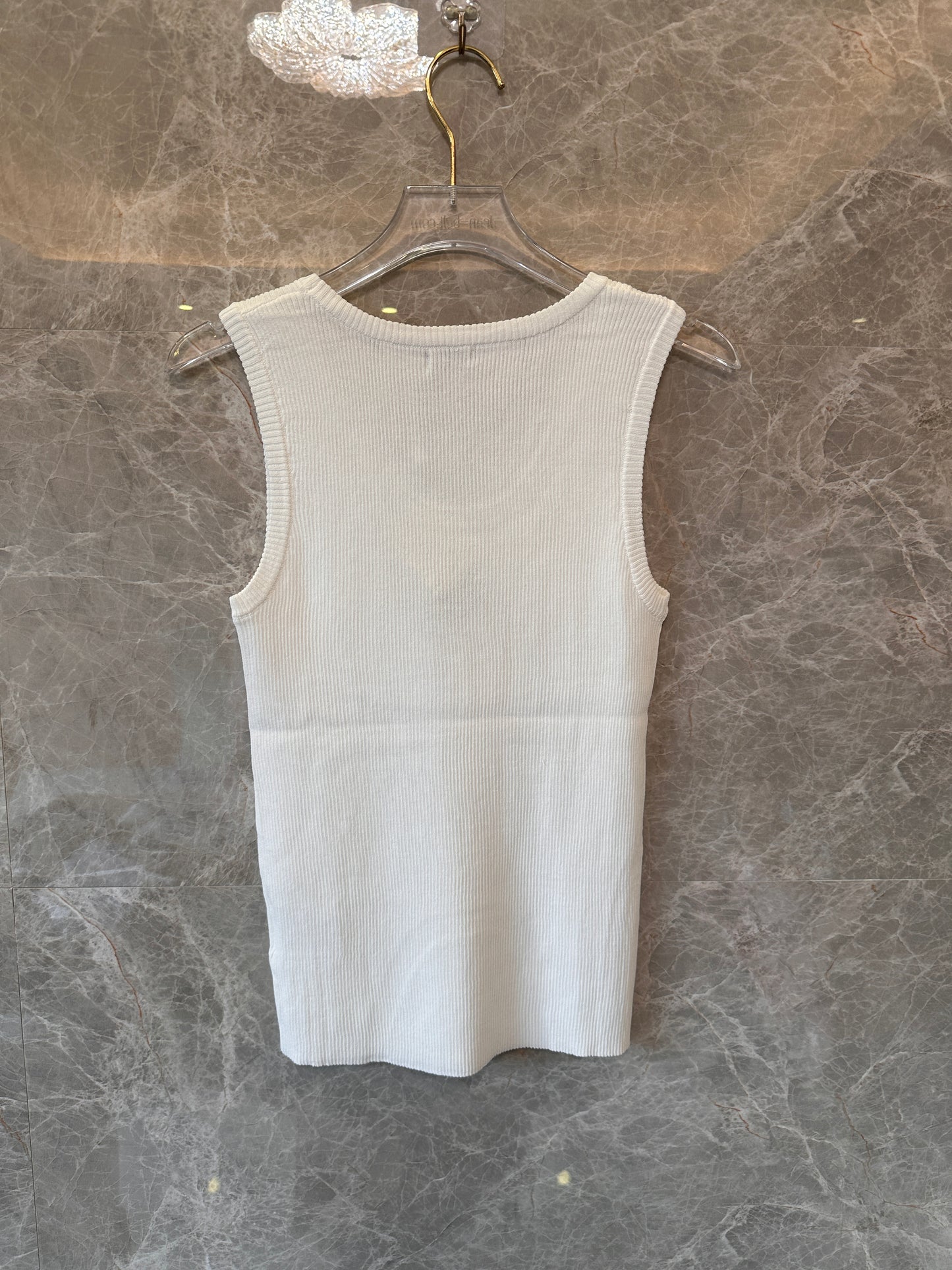 Loewe ribbed tank top with Anagram embroidery