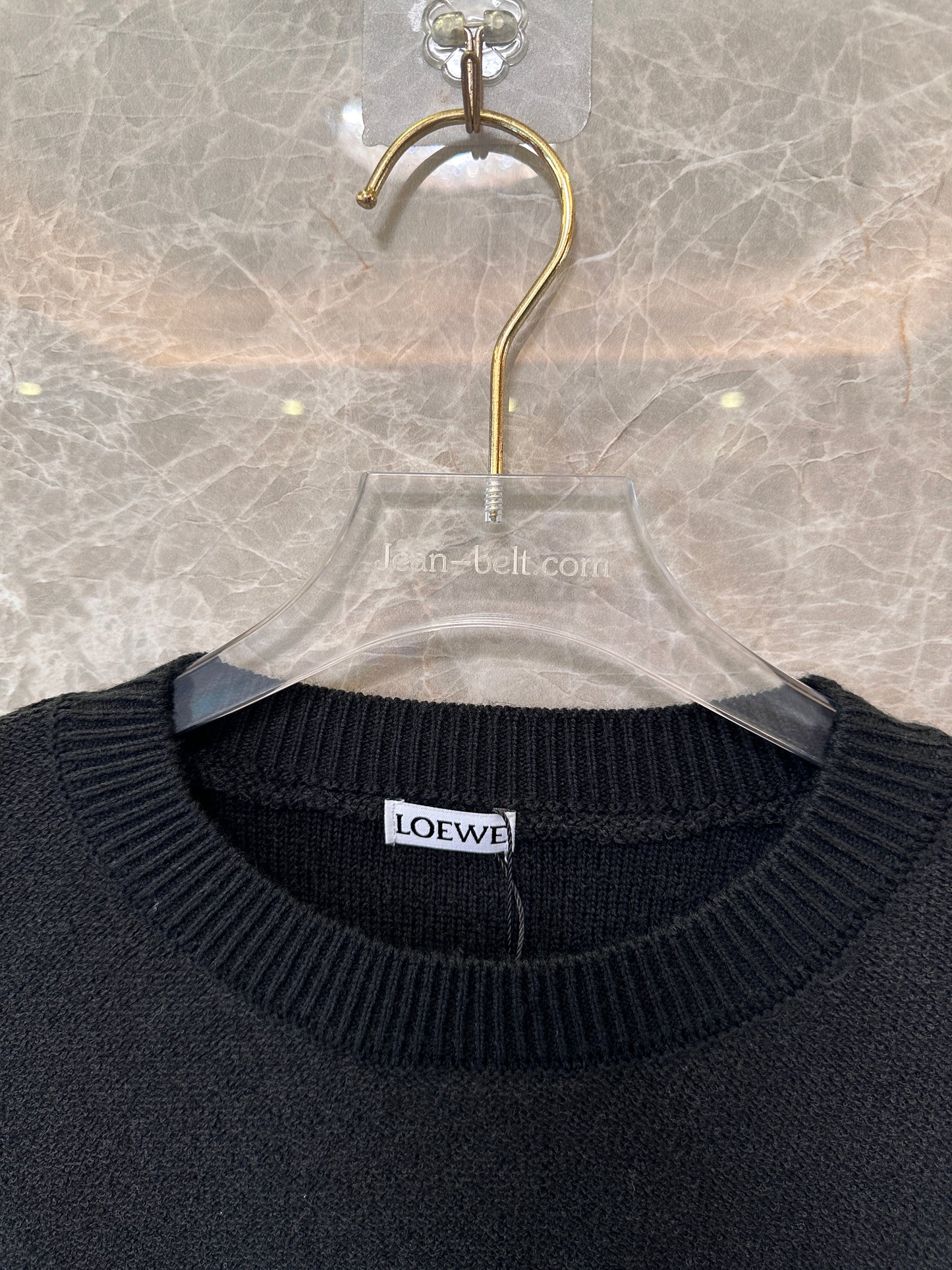 Loewe Anagram embroidered wool sweater in black