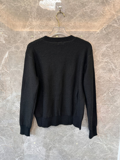 Loewe Anagram embroidered wool sweater in black