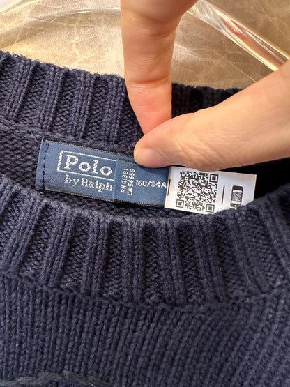 Polo Ralph Lauren bear knit sweater in navy