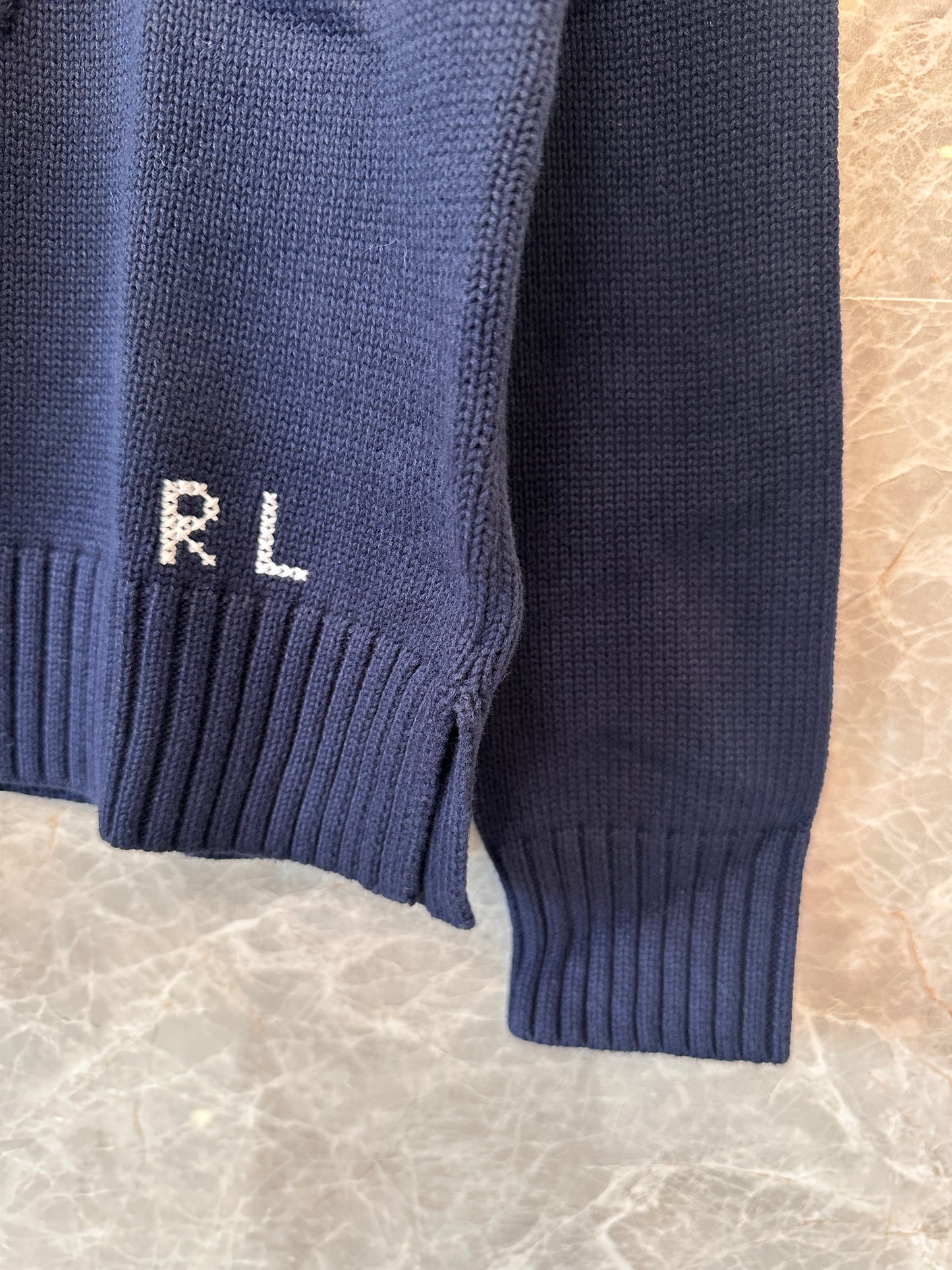 Polo Ralph Lauren bear knit sweater in navy