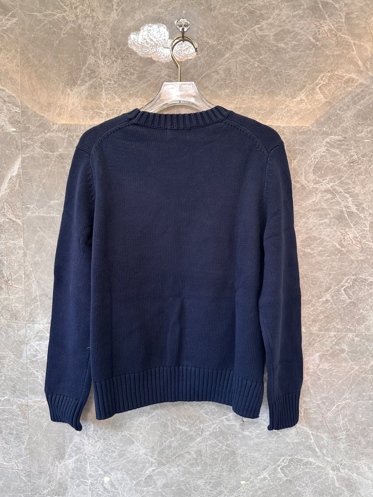 Polo Ralph Lauren bear knit sweater in navy