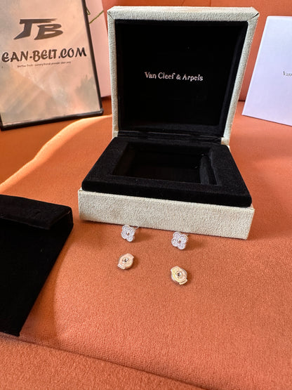 Van Cleef & Arpels Vintage Alhambra diamond earrings - white gold