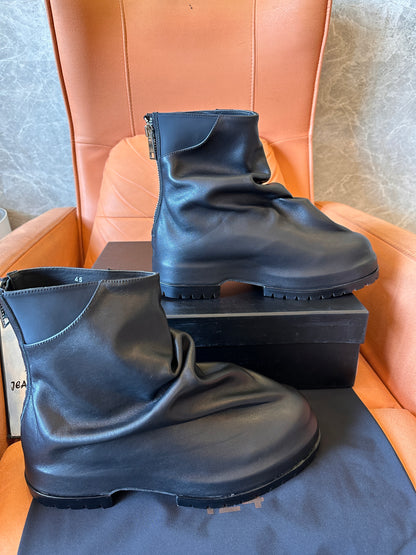 Rick Owens black leather ankle boots