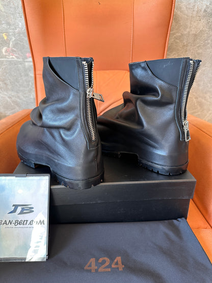 Rick Owens black leather ankle boots