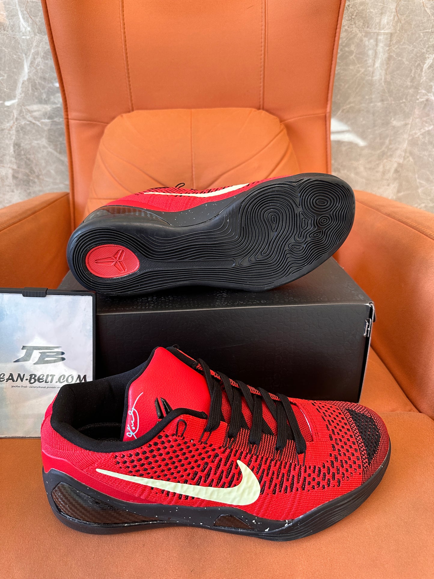 Nike Kobe 9 Elite Low basketball shoes - red/black