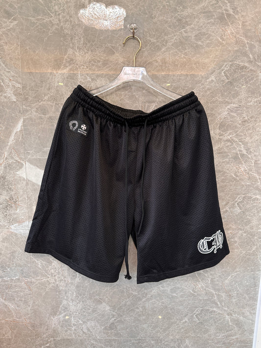 Chrome Hearts black mesh basketball shorts