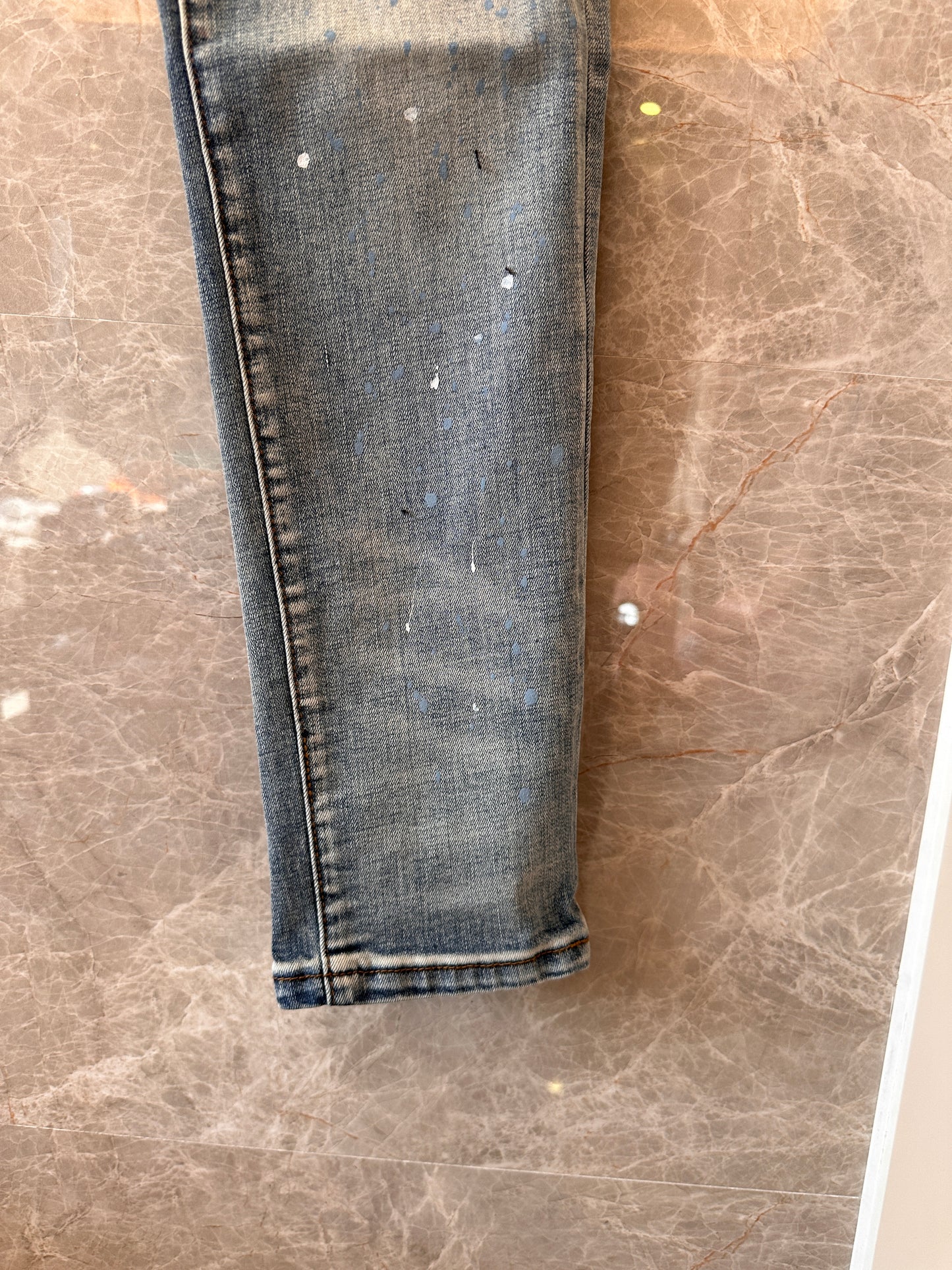 Amiri vintage denim jeans with distressed details