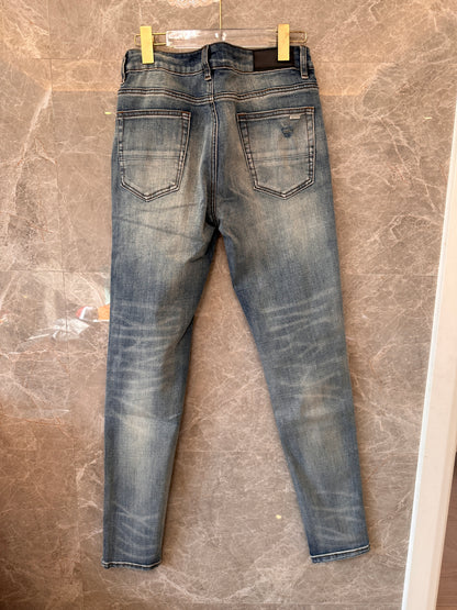 Amiri vintage denim jeans with distressed details