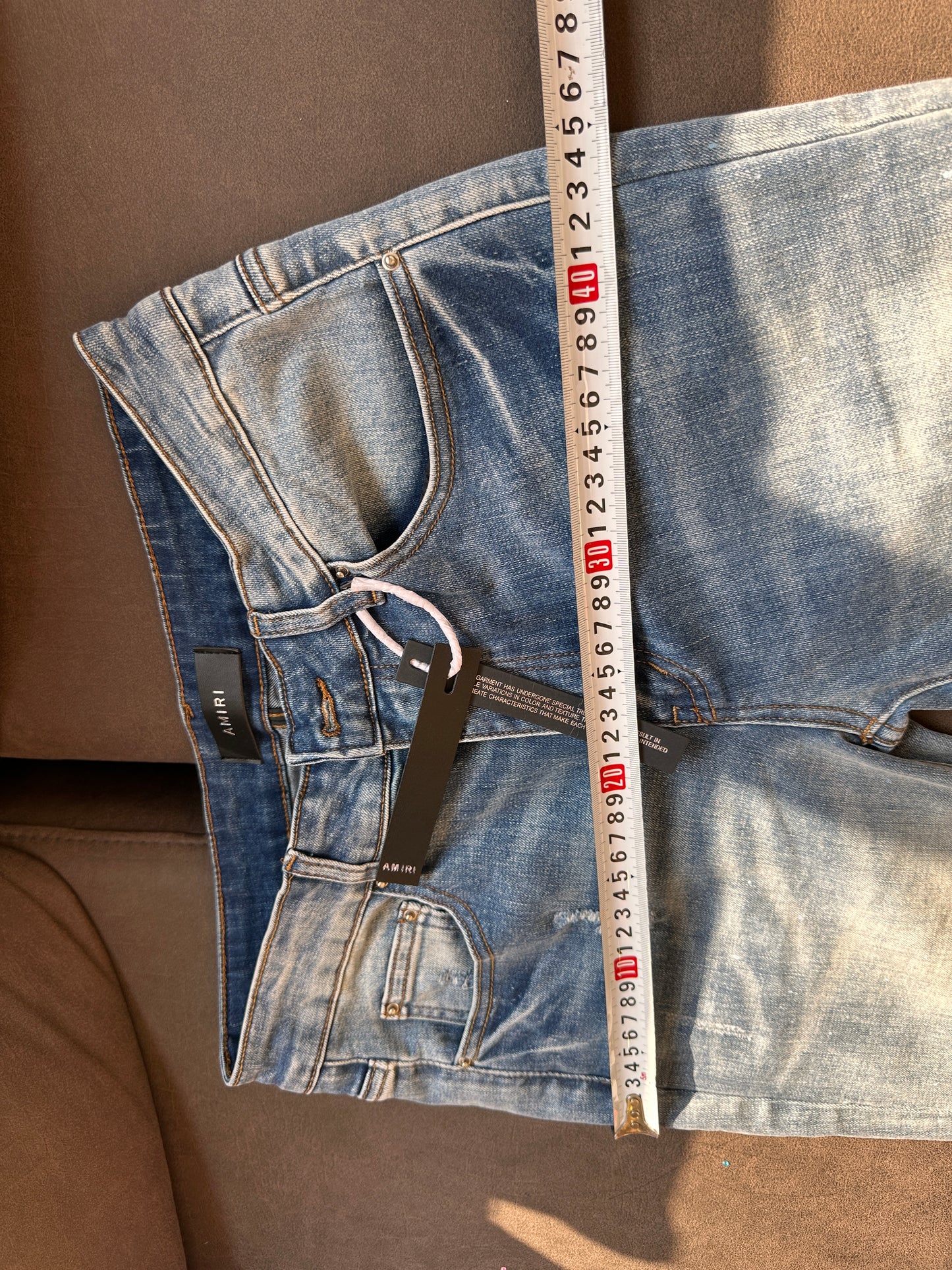 Amiri vintage denim jeans with distressed details