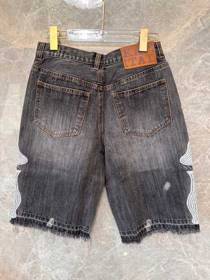 Kapital Kountry Bone denim shorts