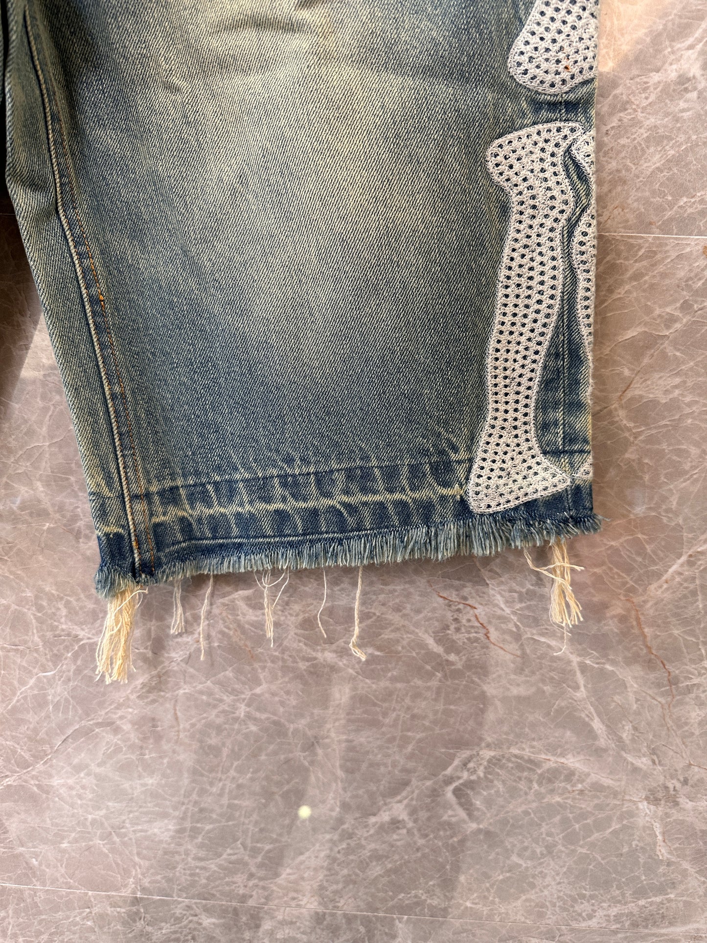 Kapital Kountry Bone denim shorts