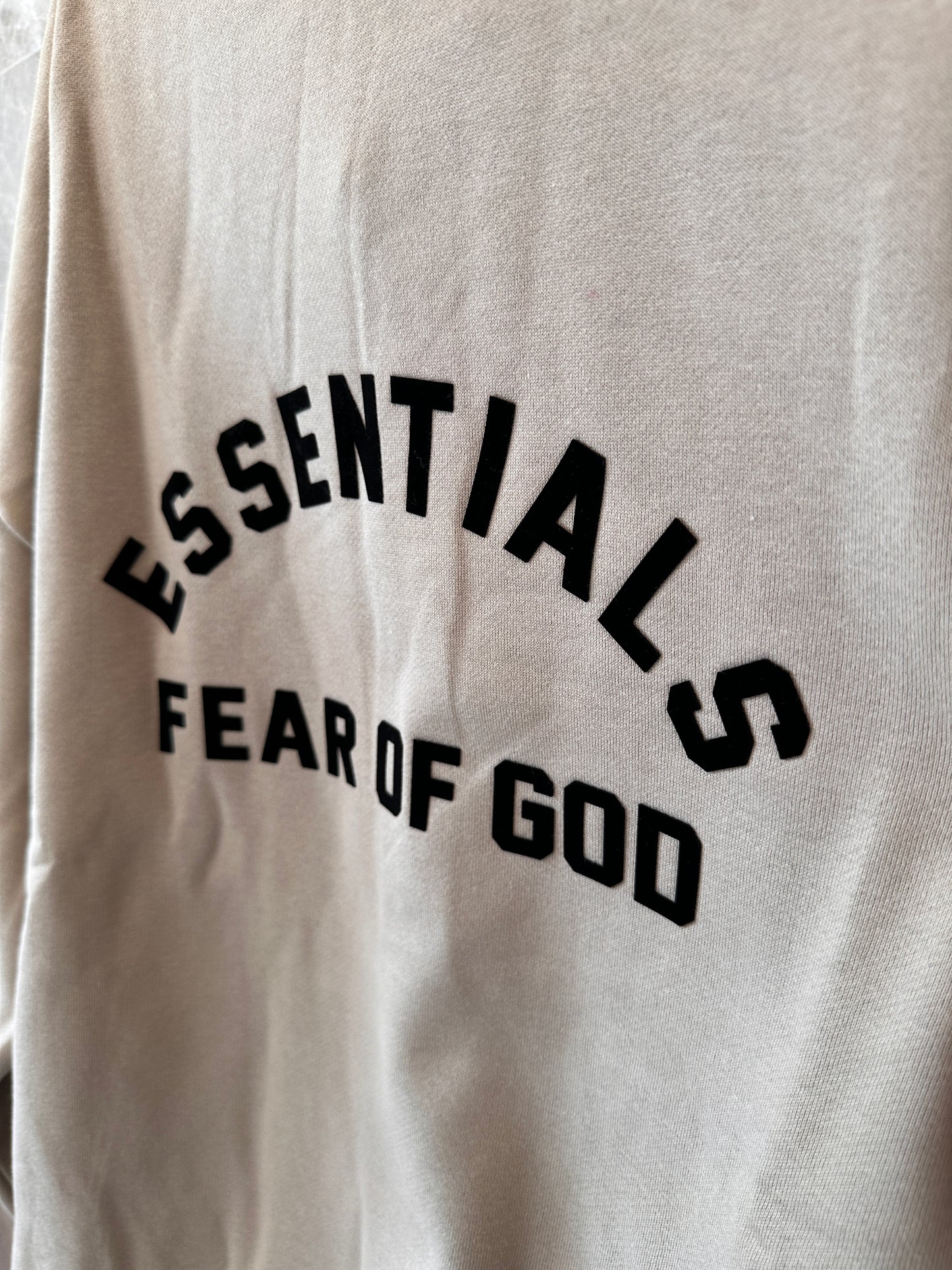 Fear of God Essentials oversized hoodie in taupe