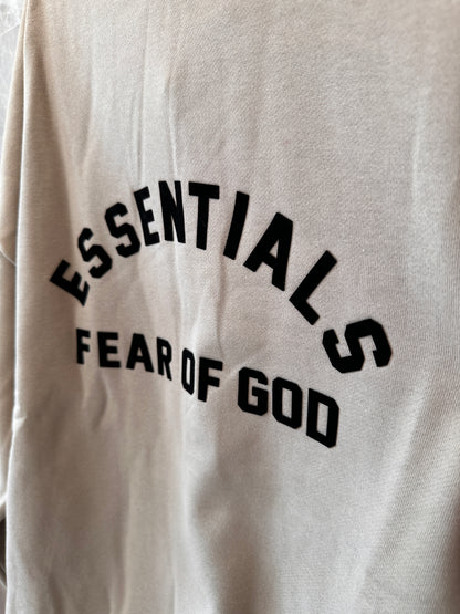 Fear of God Essentials oversized hoodie in taupe