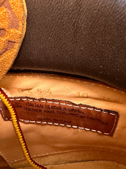 Louis Vuitton x Timberland monogram embossed leather boots