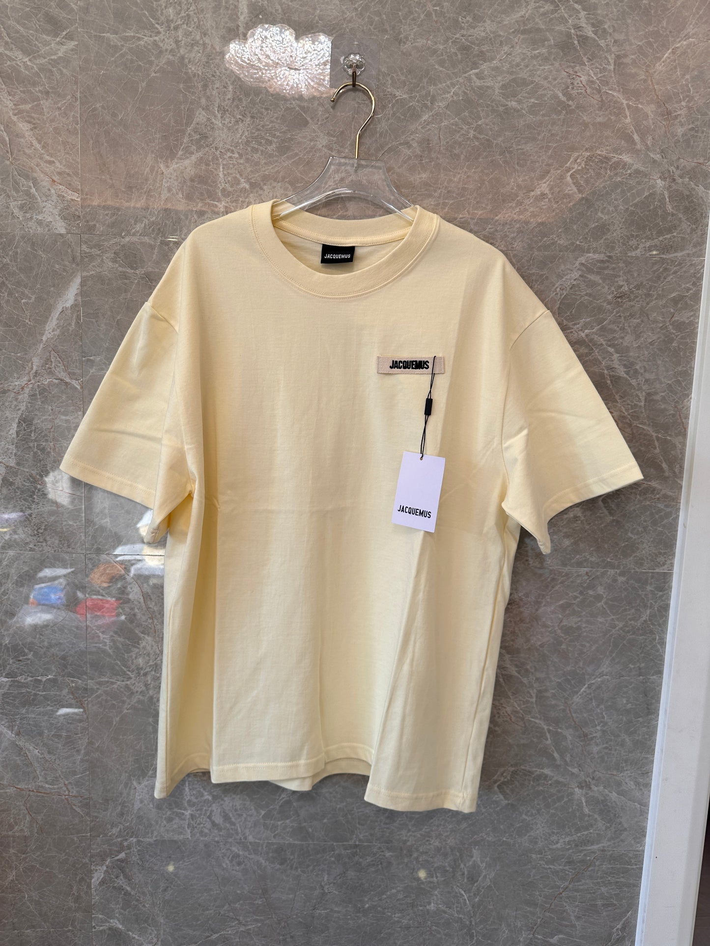 Jacquemus classic logo patch t-shirt - pale yellow