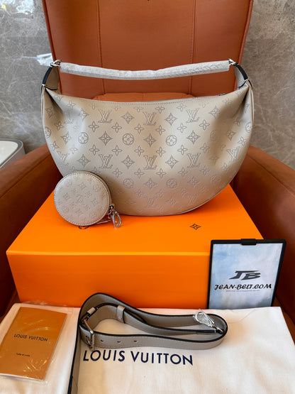 LV Loop Hobo Bag in Monogram Empreinte cream with round coin pouch