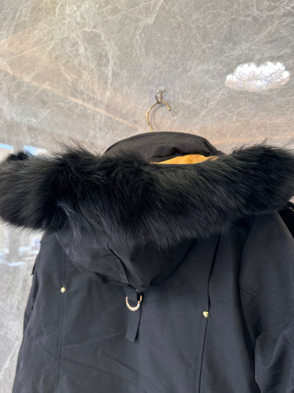 Moose Knuckles gold series parka – black down jacket