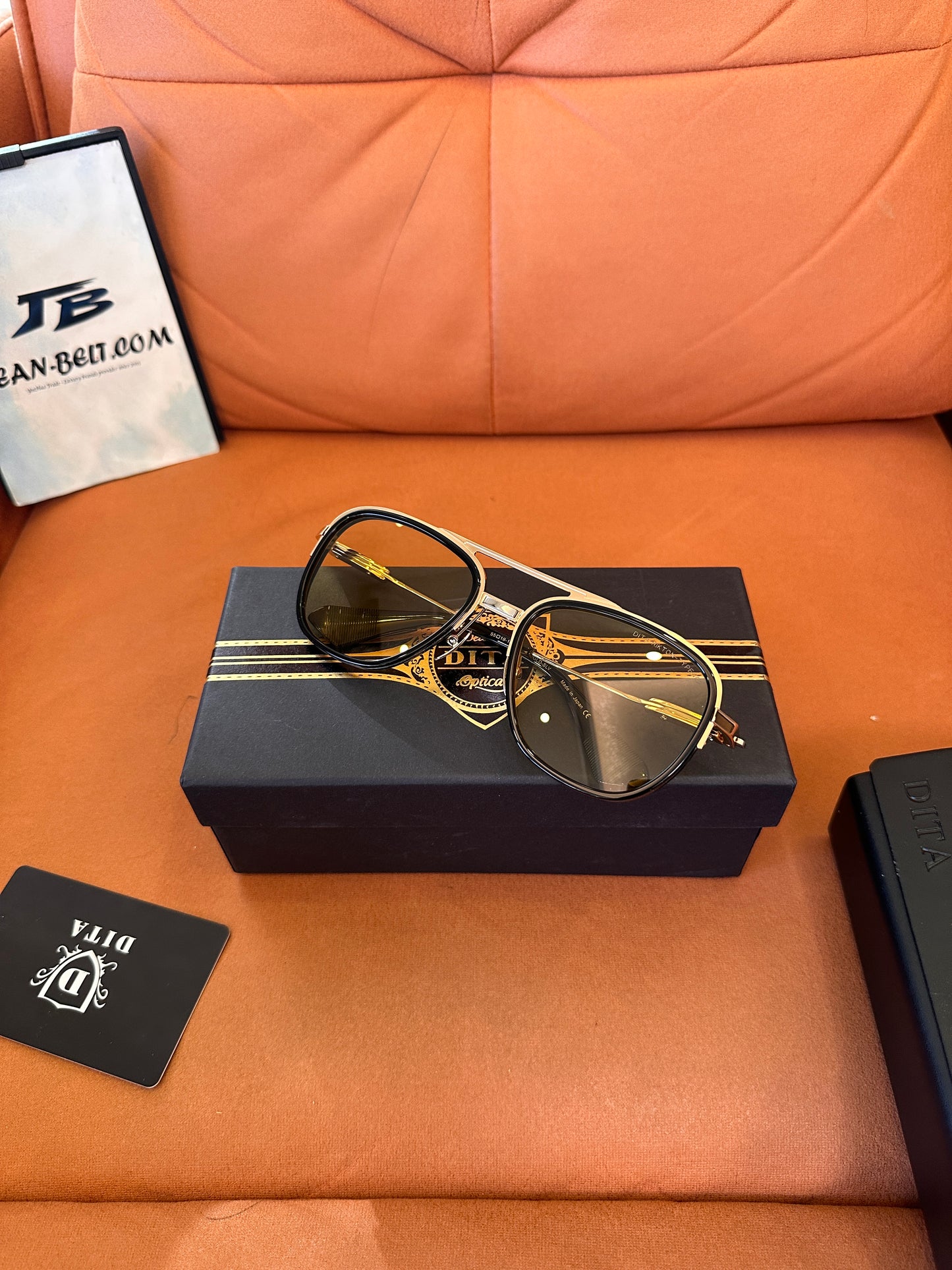 Dita Rikton Type 402 gold and black luxury sunglasses