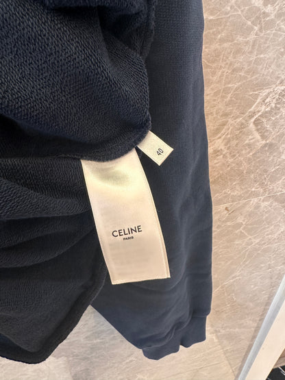 Celine paris logo sweatshirt - navy blue