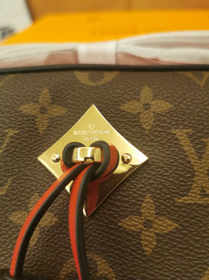 Louis Vuitton red monogram canvas saintonge