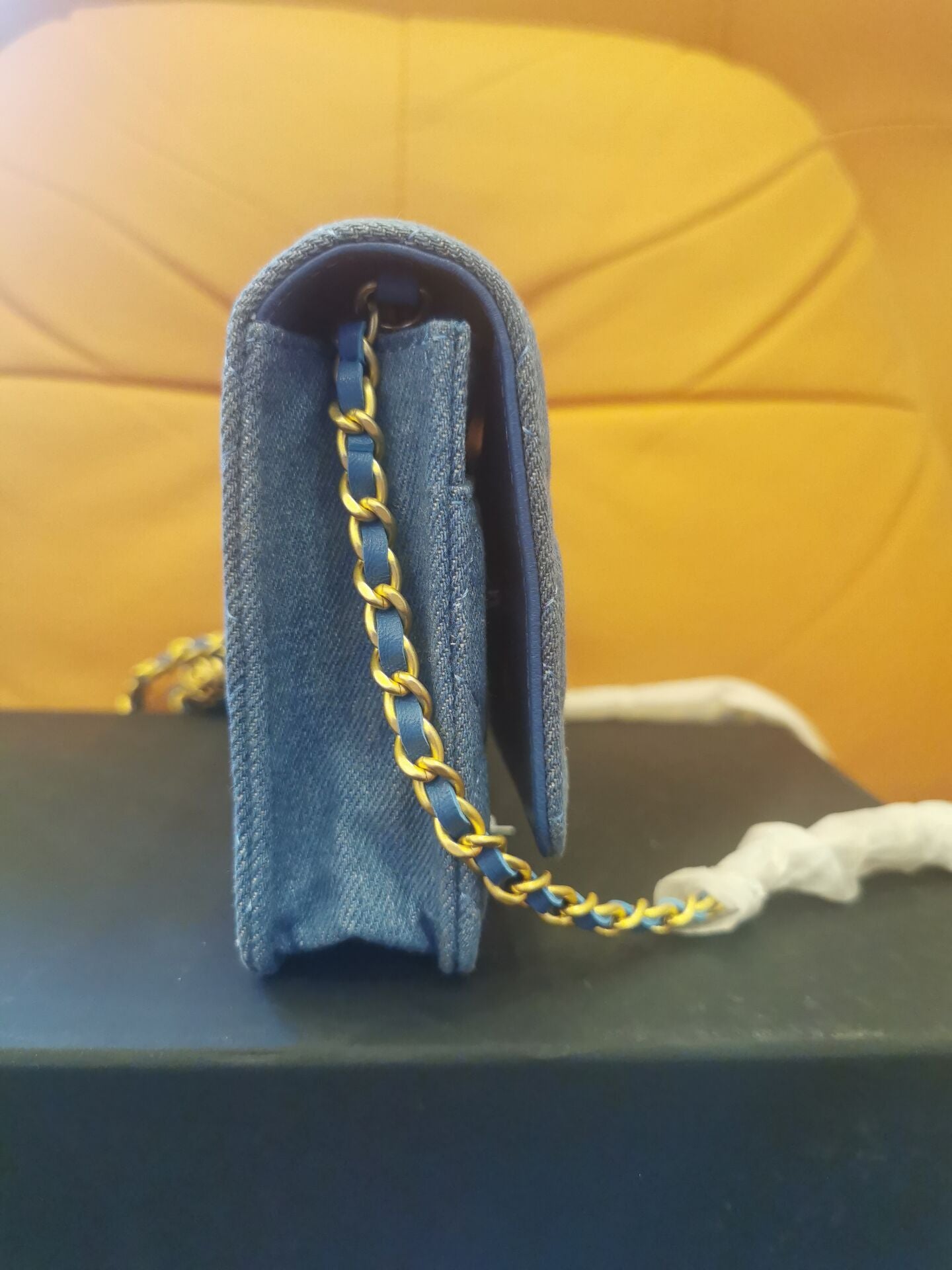 Chanel woc wallet on chain handbag ap1450 jean blue