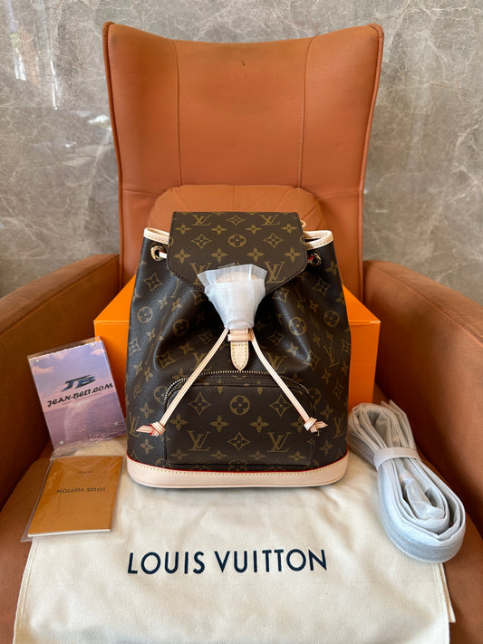 Louis Vuitton Montsouris Backpack – Monogram Canvas with Natural Leather Trim