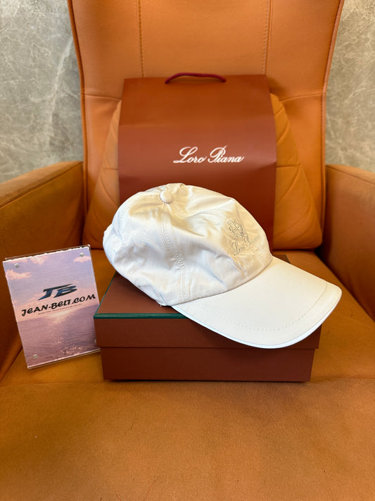 Loro Piana White Technical Fabric Baseball Cap