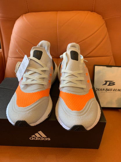 Adidas Ultraboost 22 - light gray with orange accents