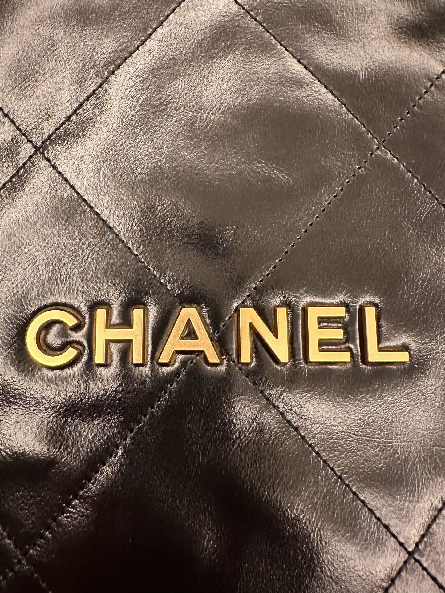 Chanel shiny bodin joyeux waterproof calfskin quilted 22 backpack black