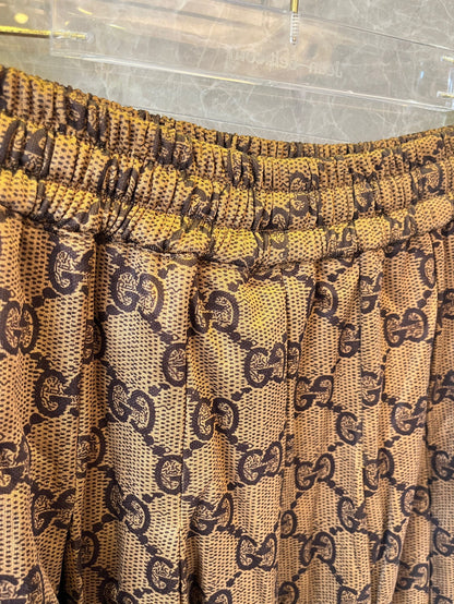 Gucci Interlocking GG Sumpreme print pleated midi skirt