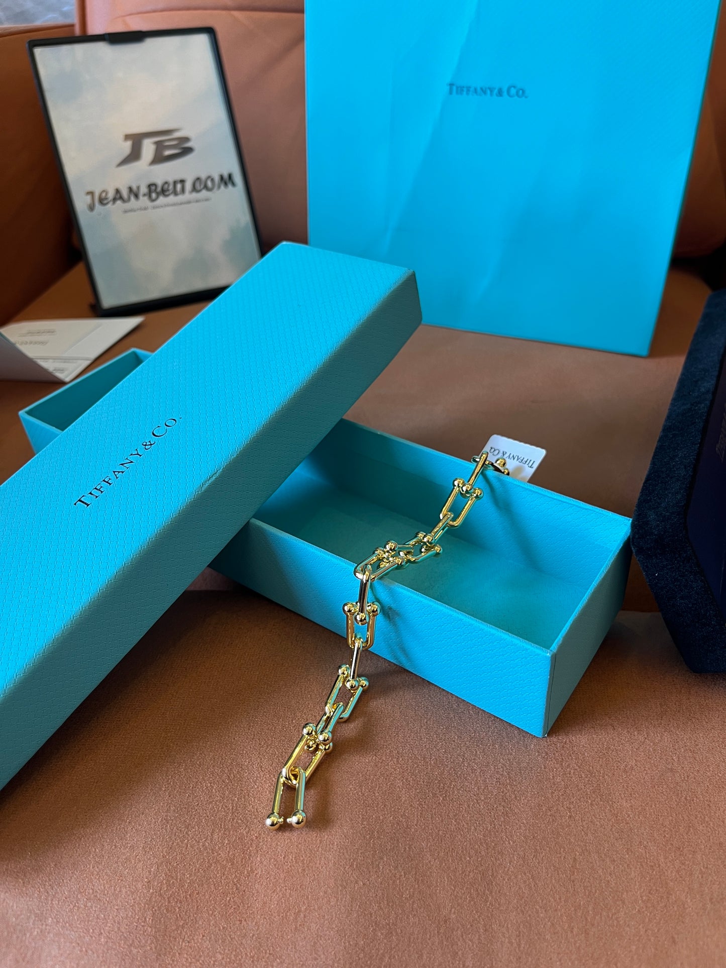 Tiffany&Co hardwear medium link bracelet in yellow gold