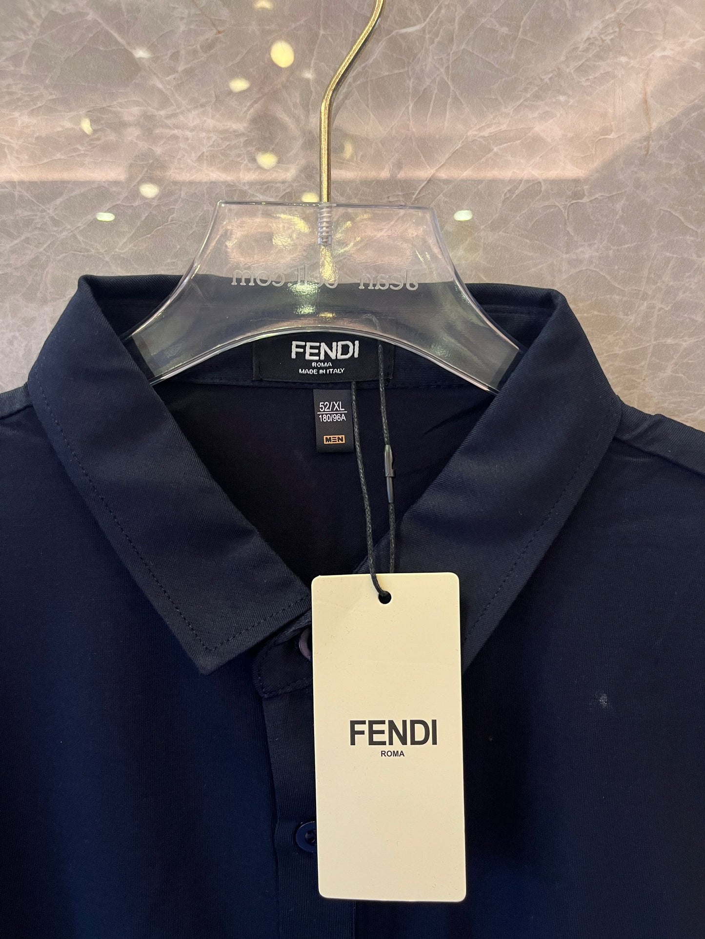 Fendi men's polo shirt dark blue