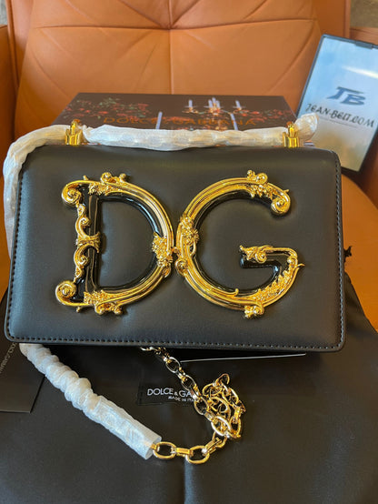 Dolce&Gabbana baroque small leather crossbody bag