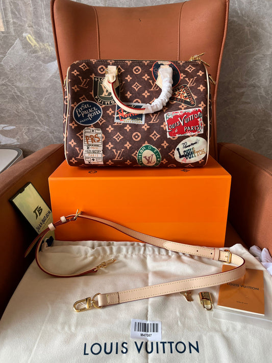 LOUIS VUITTON speedy bandouliere 30 monogram canvas weekend bag