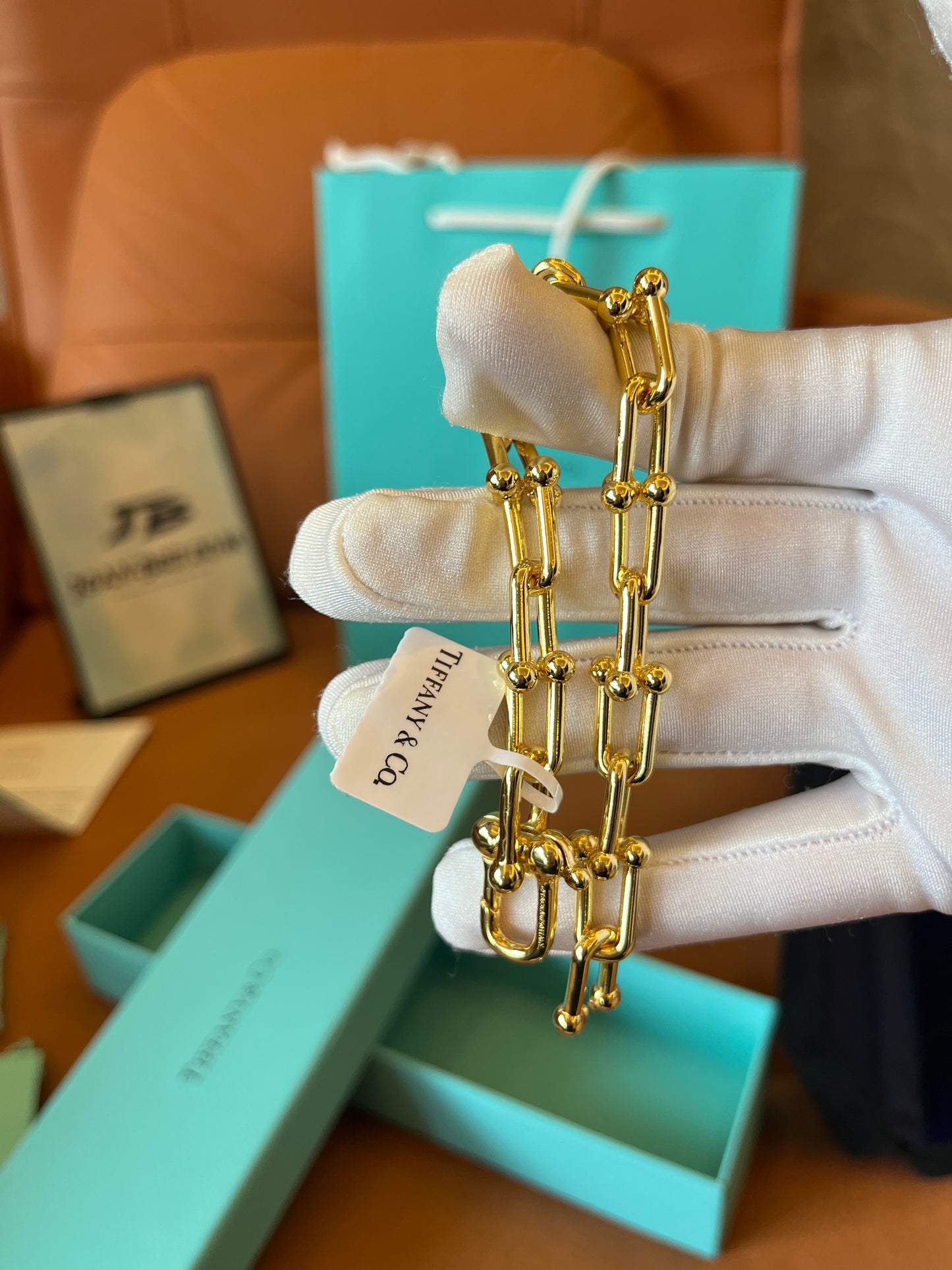 Tiffany&Co hardwear medium link bracelet in yellow gold