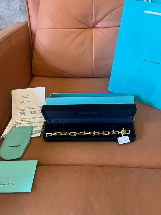 Tiffany&Co hardwear medium link bracelet in yellow gold