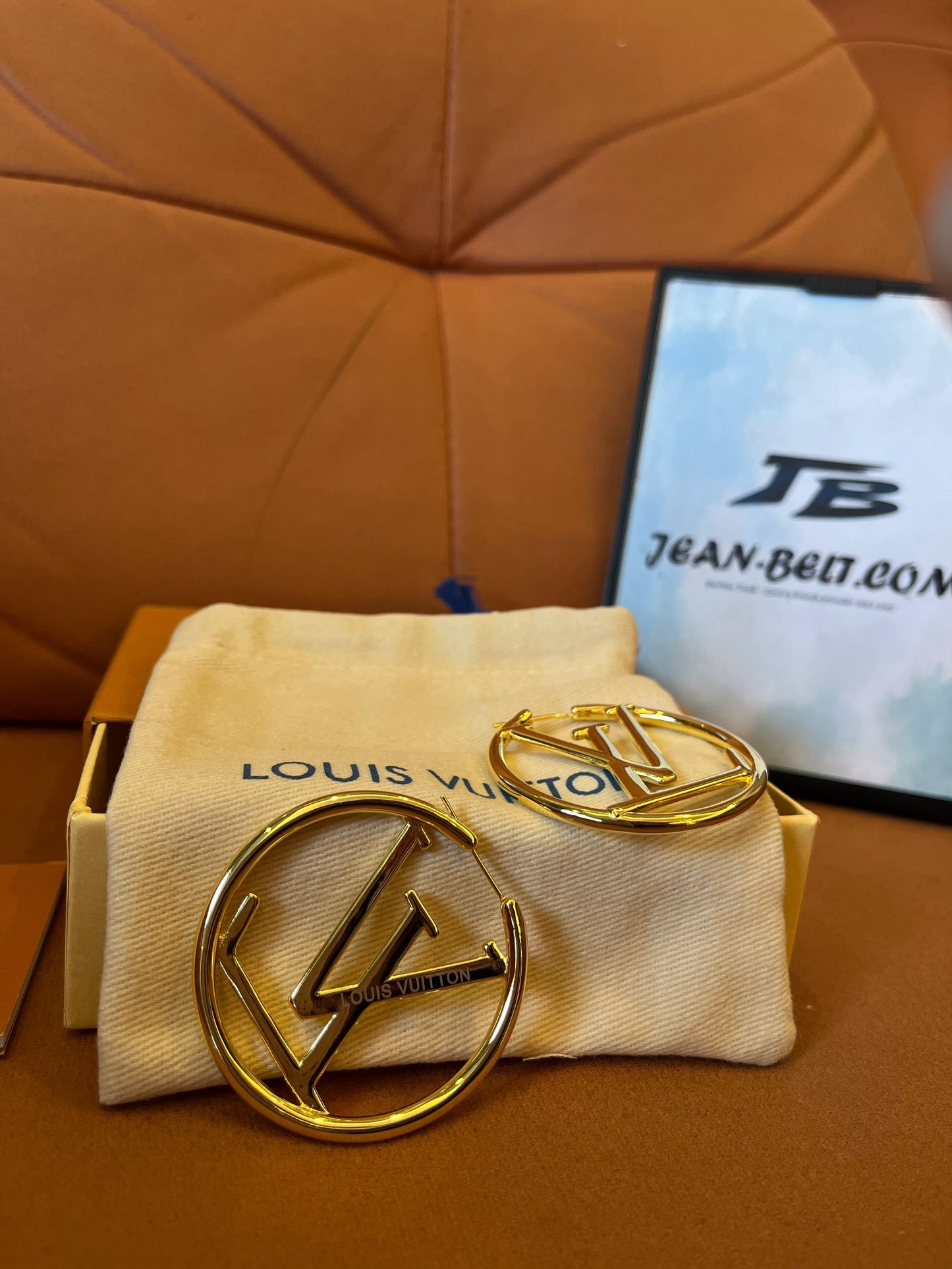 Louis Vuitton  gold hoop earrings