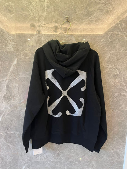 Off-White caravag arrow slim zip hoodie mens style