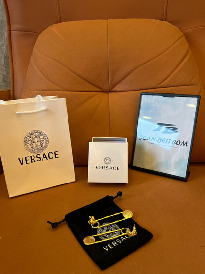 Versace la medusa pin drop earrings